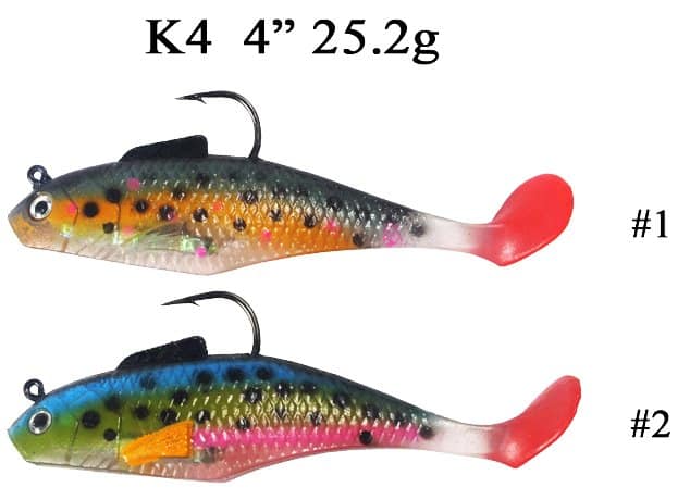 K4 4" 25.2G soft lures with hook