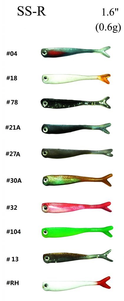 SS-R 1.6"0.6G 1.8" 0.8G-2" 1.3G 2.8" 1.8G 3.5" 3G 5" 9.4G Handmade Soft Bait Fishing Lure Swimbait Silicone Bass Minnow Plastic Fishing Factory