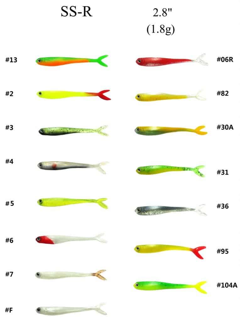 SS-R 1.6"0.6G 1.8" 0.8G-2" 1.3G 2.8" 1.8G 3.5" 3G 5" 9.4G Handmade Soft Bait Fishing Lure Swimbait Silicone Bass Minnow Plastic Fishing Factory