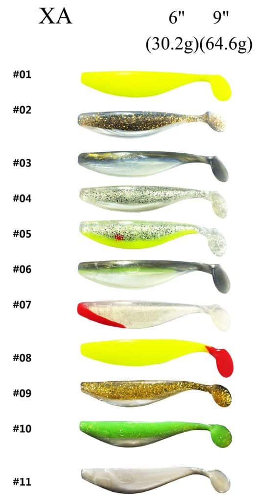 XA 6" 30.2G 9" 64.6G soft lures soft lure molds soft lure making kit soft lures for bass soft lure plastic